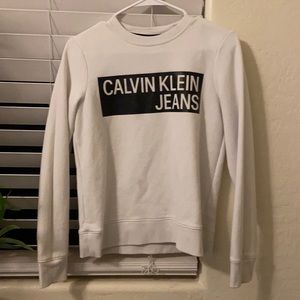 white calvin klein crewneck